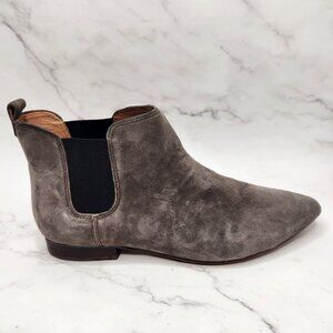 Madewell Nico Boots Grey Suede Ankle Booties Western Women's 9.5